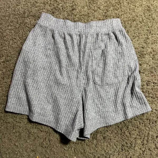 Abercrombie & Fitch Heather Gray Ribbed Henley Lounge Shorts Women XS Pajamas - Image 4