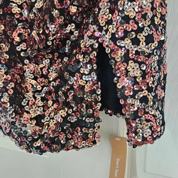 Reformation Jimmy Sparkle Mini Dress Sz‎ XS Sequined NEW - Image 7