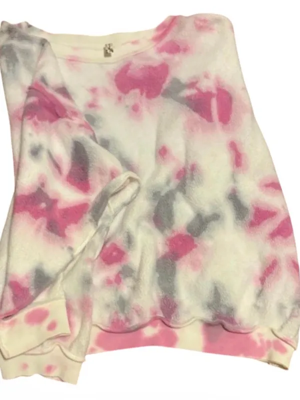 Free People Kelly Washed Tie Dye Two Piece Set Pink Grey Small EUC - Image 4