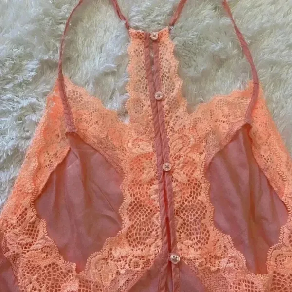 Victoria's Secret Peach Top, racer back lace - Image 7