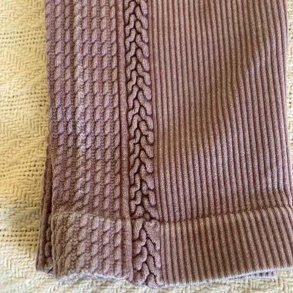 Altar'd State NWT S Revival brown ribbed leggings - Image 3