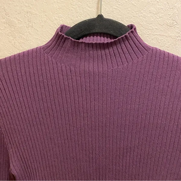 Aritzia Babaton Sculpt Knit Tie-Back Sweater In Dewberry Purple Size XS NEW - Image 2
