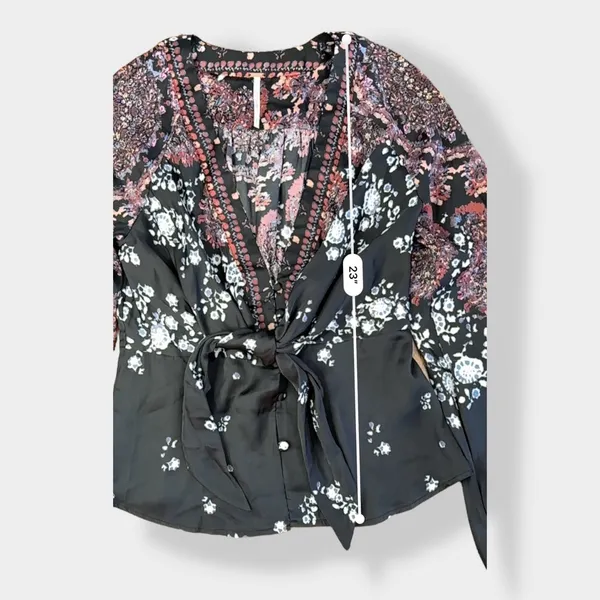 Free People Run Free Top in Black night combo‎ size S - Image 3