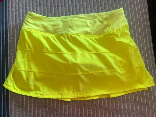 Lululemon Skirt Neon Yellow Pace Rival - Image 2