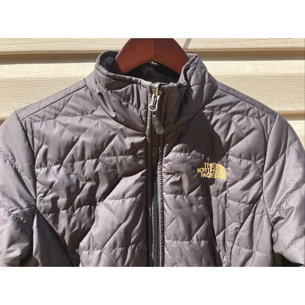 Women's The North Face Quilted‎ Lightweight Puffer Small Black Gold - Image 2