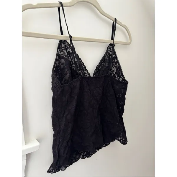 Hanky Panky Signature Lace V-Neck Cami Black Size Medium Stretch Vintage Y2K 90s - Image 8