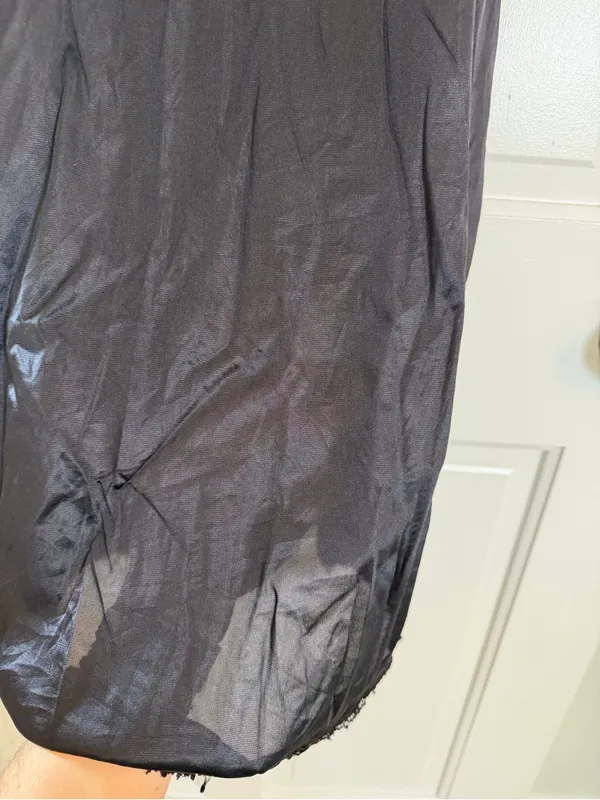 Vintage Sears Black Antron Nylon Full Slip Lace Trim Size 38 Flawed - Image 7