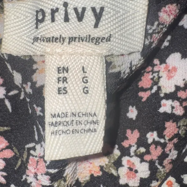 Privy Black Floral Peekaboo‎ Waist Dress with Adjustable Straps - Image 5
