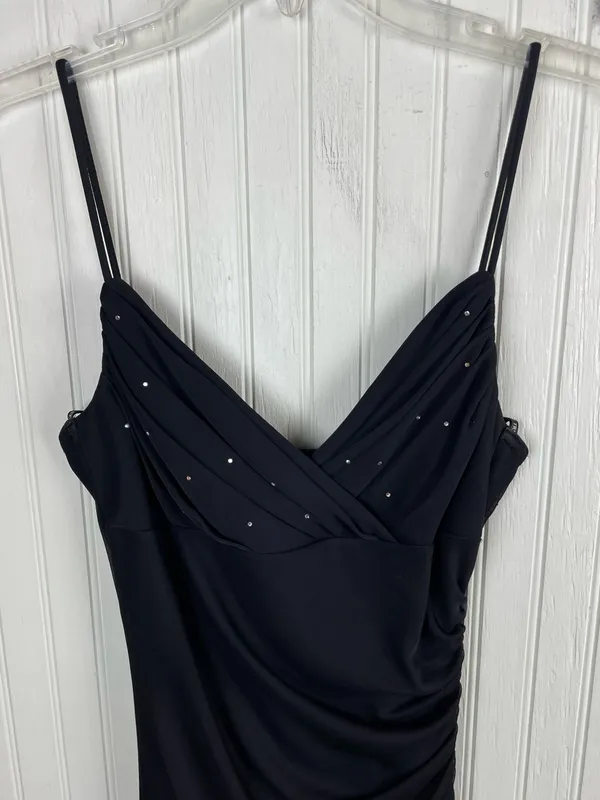 Vintage 90s Y2K City Triangles Slip Maxi Dress Size Medium Rhinestone Fairycore - Image 11