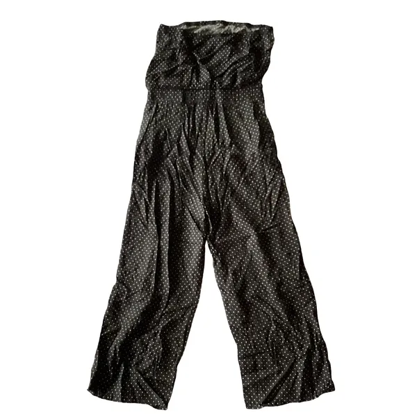 Full Tilt Black Polka Dot Strapless Jumpsuit - Image 8