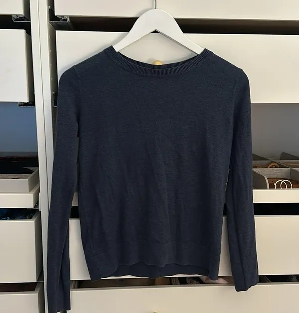 Blue Forever 21 sweater. Small discoloration at neckline - Image 2
