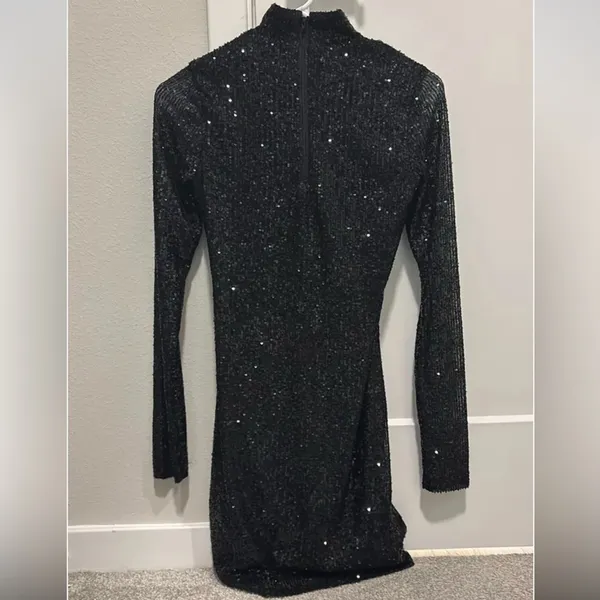 GB gBlack Long-Sleeve Sparkle Dress - Image 3
