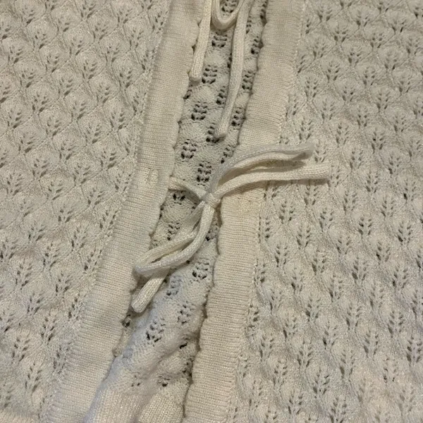 Princess Polly Cream Knit Cardigan with Tie Front - Image 2