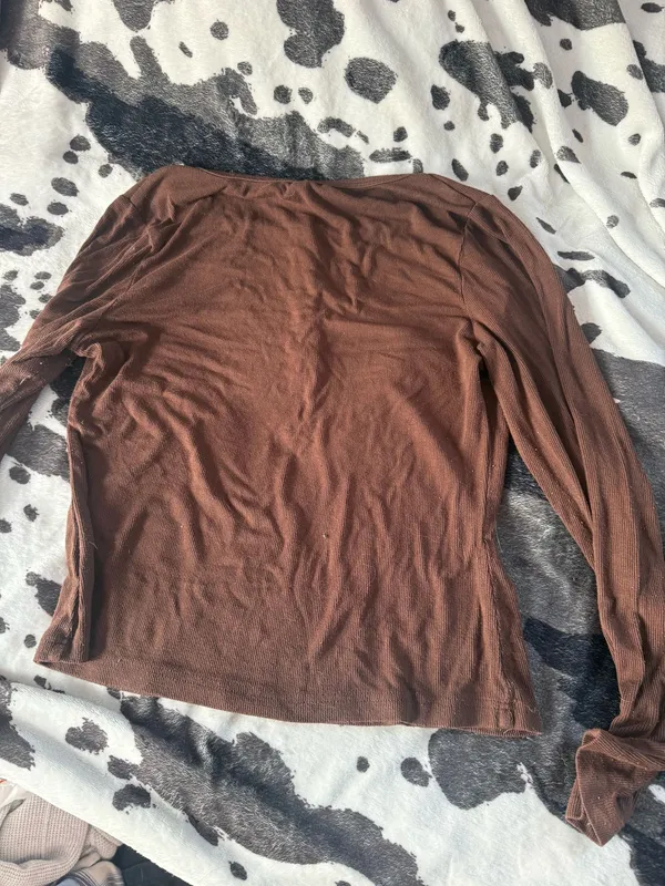 Long sleeve top Brown Size L - Image 3