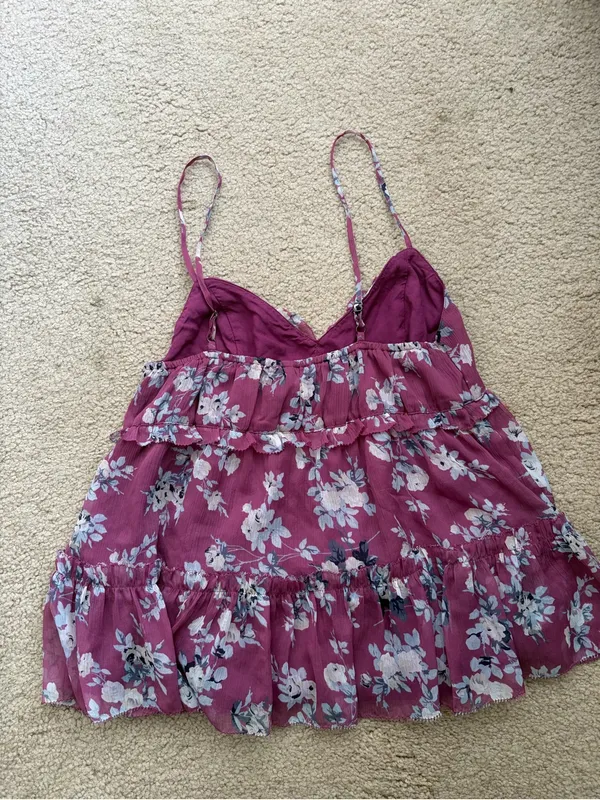 Abercrombie Babydoll Bella Swan Elena Gilbert Fairy Grunge Floral Ruffle Small - Image 6