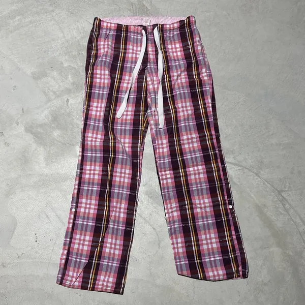 Victoria's Secret PINK Pajama Lounge Flannel Pants Spellout Vintage XS Cotton Y2K - Image 6