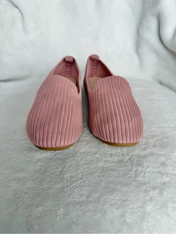 Danskin HOPE Ballet Flats Brown Ribbed Knit Slip On Memory Foam Womens 6 - Image 3