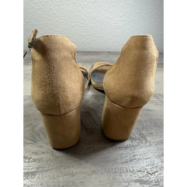 Worthington Faux Suede Ankle Strap Block Heel Sandals - Beige/Tan* 8.5 - Image 8
