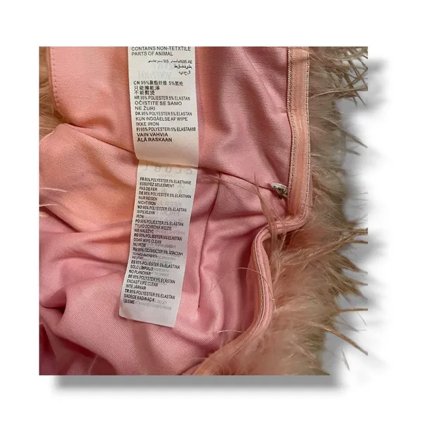 Club L London Pink Feather Trim Bandeau Top Strapless Size US‎ 4 - Image 8