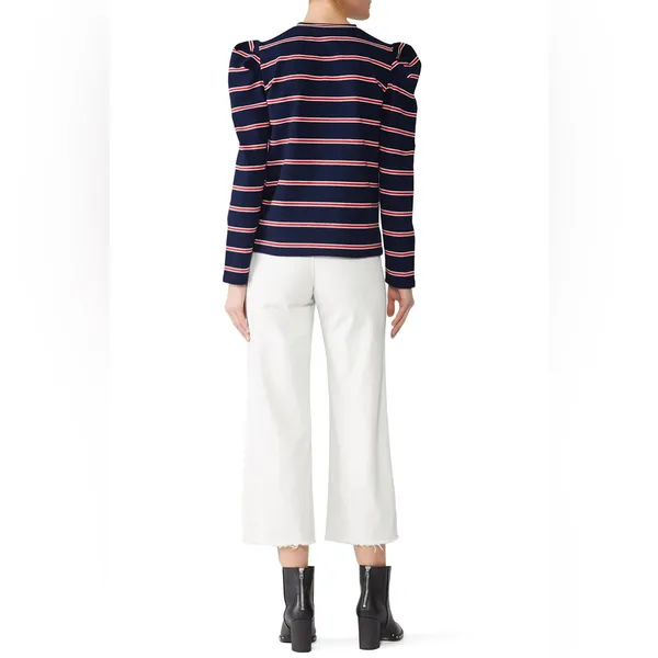Anthropologie The Fifth Label Kinetic Stripe Puff Sleeve‎ Top XL - Image 6