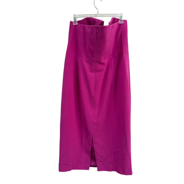 Dress The Population Perla Strapless V-Neck Midi Dress Bright Fuchsia XXL NWT - Image 5