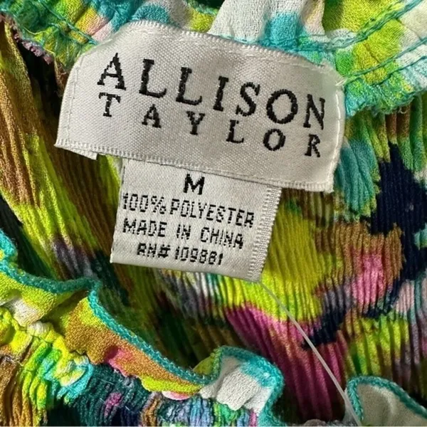 Allison Taylor Water Color Abstract Crinkle Top Size Medium Color Block‎ - Image 15