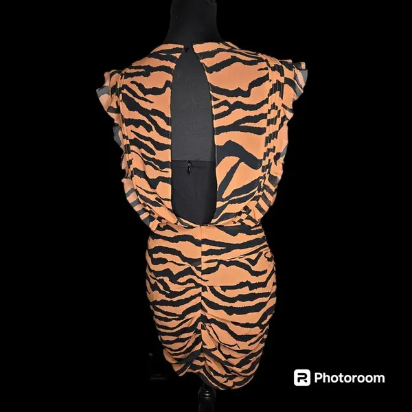 All Saints Hali Zephyr Tiger Print Mini Dress - Image 12