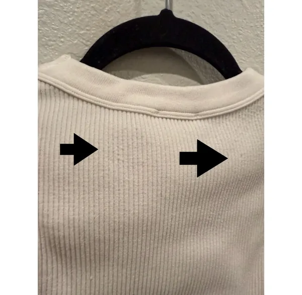 ZARA Racer Back Rib Antique White Crop Top - Image 4