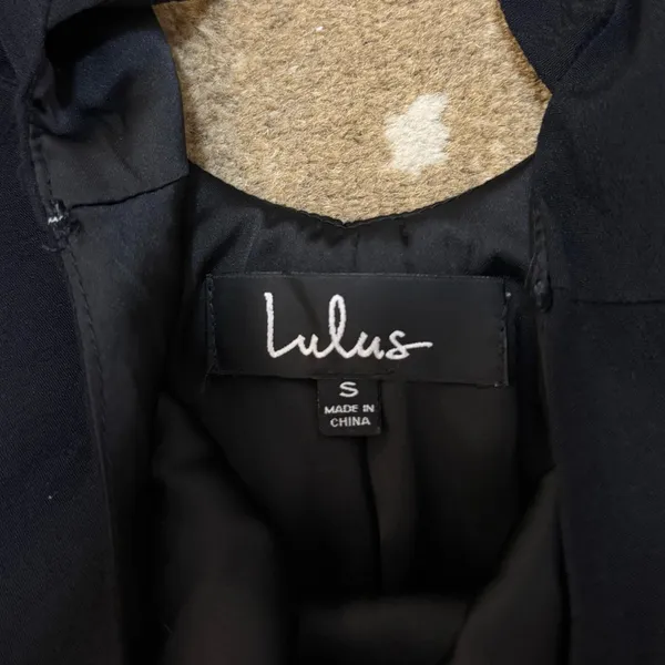 Lulu’s black back tie scoop back mini dress women’s size small - Image 5