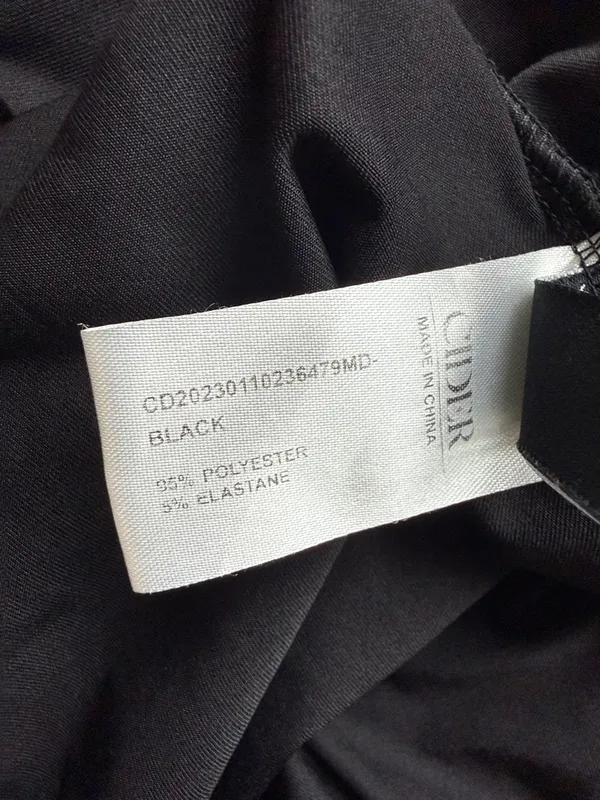 Cider Black Full Length Silky Slip Dress Size S - Image 6
