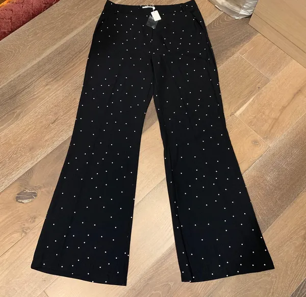 OVI wide leg Dotted Pants size L Tall - Image 3