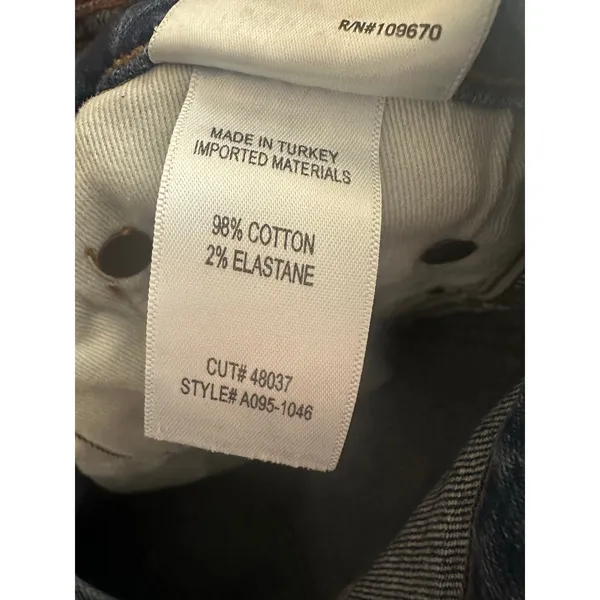 Agolde Straight Leg High Rise Jeans Women's Blue Size 25 - Image 5