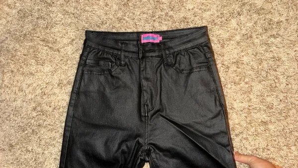 Edikted Pants Leather Flare - Image 6