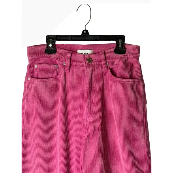BDG High And Wide Corduroy Pants Women 26 Pink Wide Leg High Rise Streetwear Y2K - Image 4