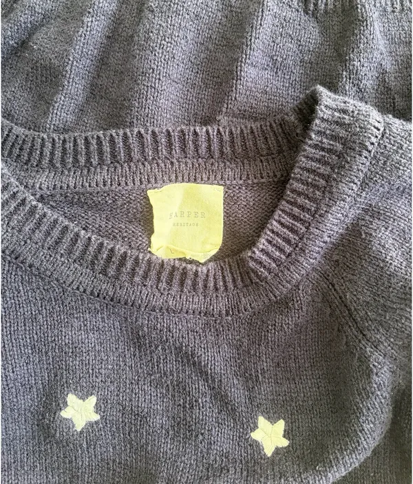 Harper Heritage Americana Embroidered Navy Stars Sweater - Image 3