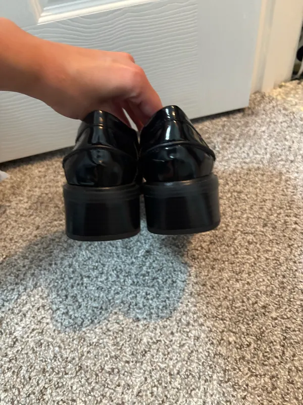 Leather Loafers Black Size 9.5 - Image 4