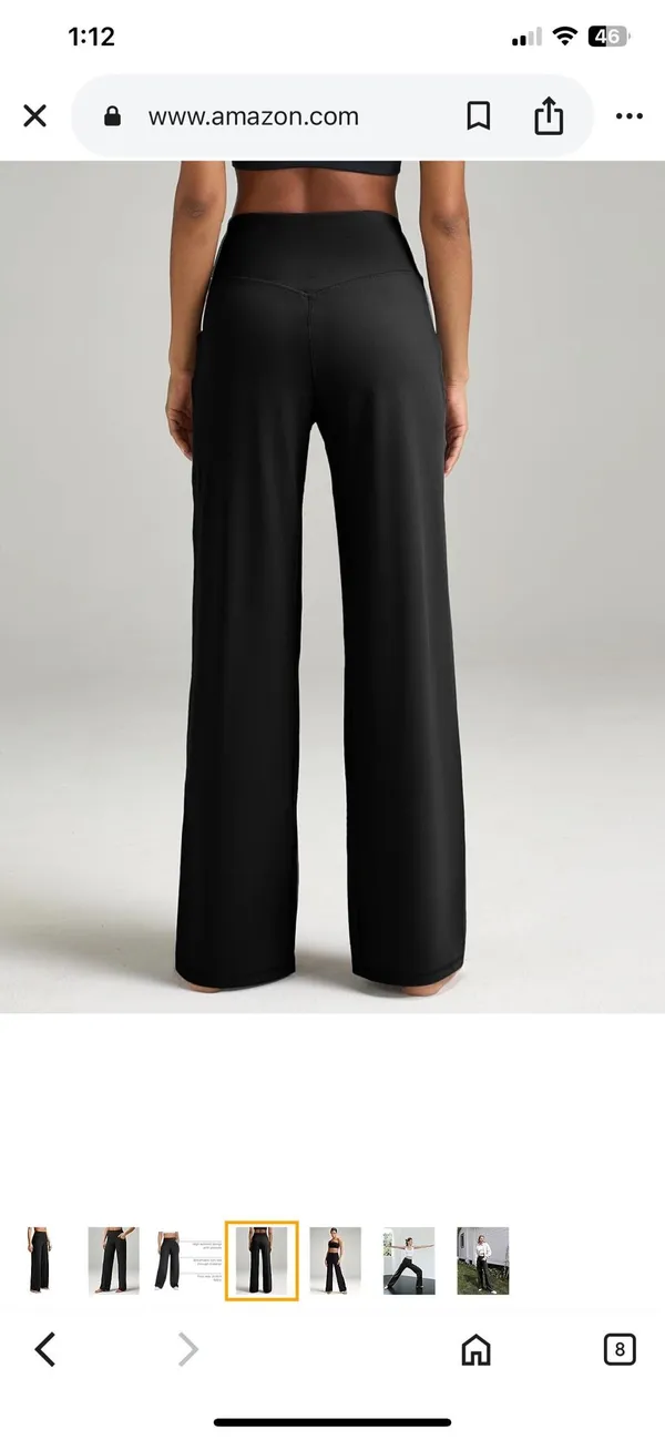 ESOFT Wide Leg Pants High-Waisted Yoga Work Dress Pants Pockets XL NWOT - Image 2