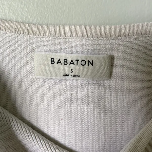 Babaton Aritizia Knit Ribbed Crop Top Tank Top White Cream Women's Small - Image 5