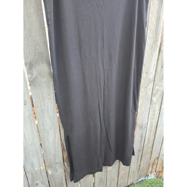 Vince Women’s Medium Pima Cotton Sleeveless Midi Tank Dress Black - Image 4