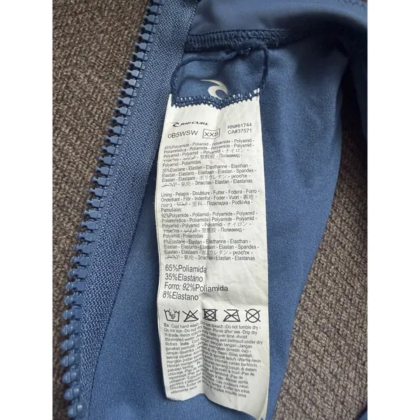 Rip Curl Mirage Ultimate Good Coverage OnePiece Surfsuit Swimsuit Vtg Blue XXS - Image 9