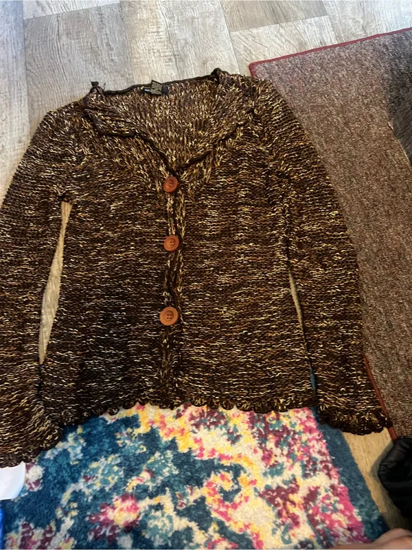 Bcbg maxarzia Women’s Brown Marled Button-Front Sweater - Image 2