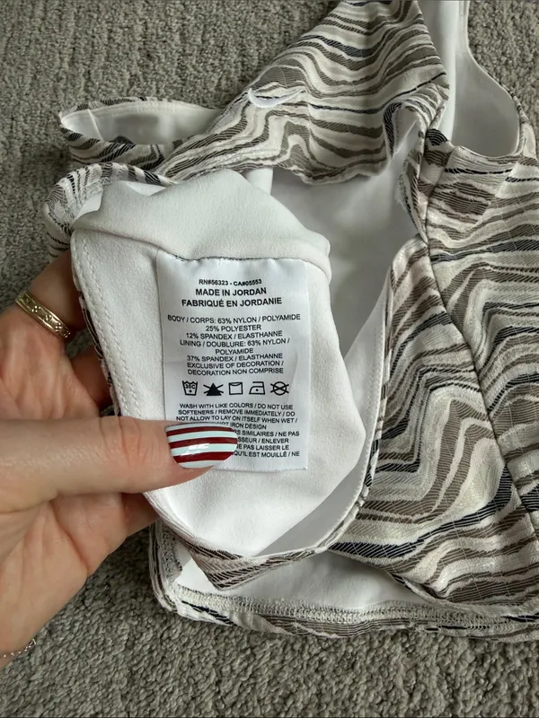 Nike Neutral Zebra-Print Sports Bra Top - Image 6