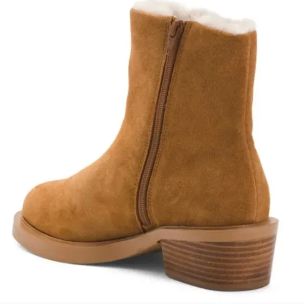 NEW MATISSE Suede / Leather Nate Cozy Fur Lining Booties fawn SZ-8.5 - Image 3
