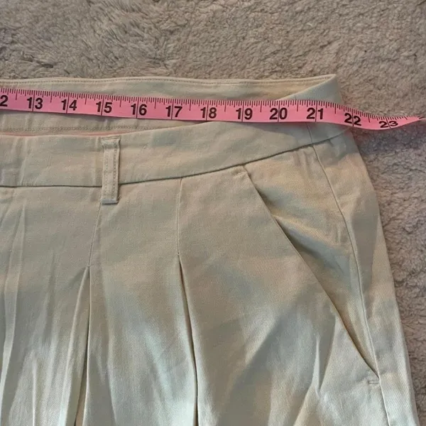 Maeve Anthropologie Cream Linen Blend Pleated Wide Leg Pants Plus Size 22W - Image 6