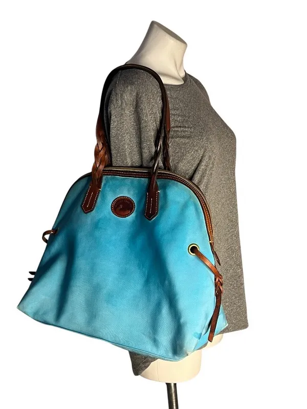 DOONEY & BOURKE Blakey Collection Filmed Satchel Tote Turquoise Blue - Image 9