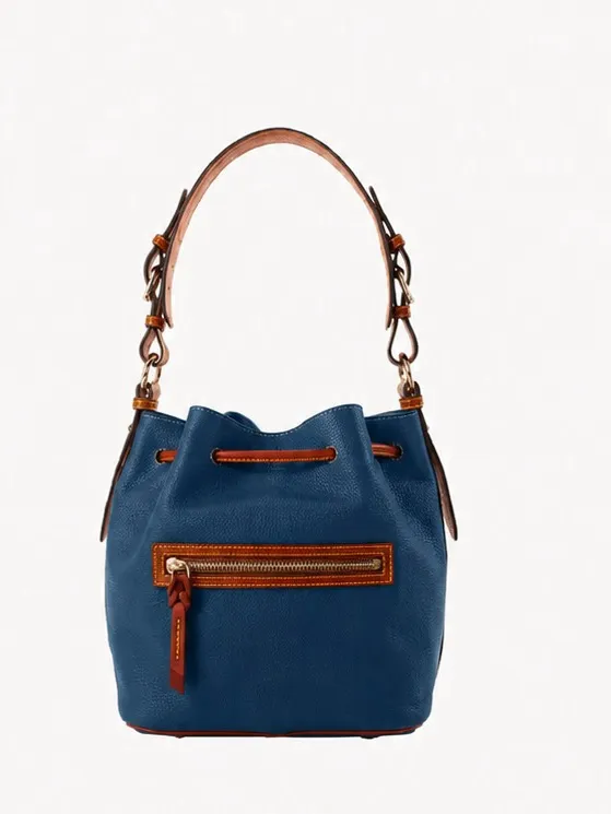Dooney & Bourke Bucket Drawstring Tasha Midnight Blue EUC - Image 7