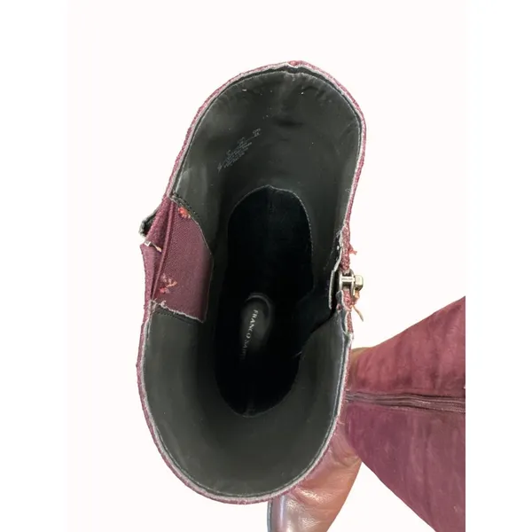 Franco Sarto L Pacer womens red leather brown riding boots shoes 7M SKU 6656 - Image 8