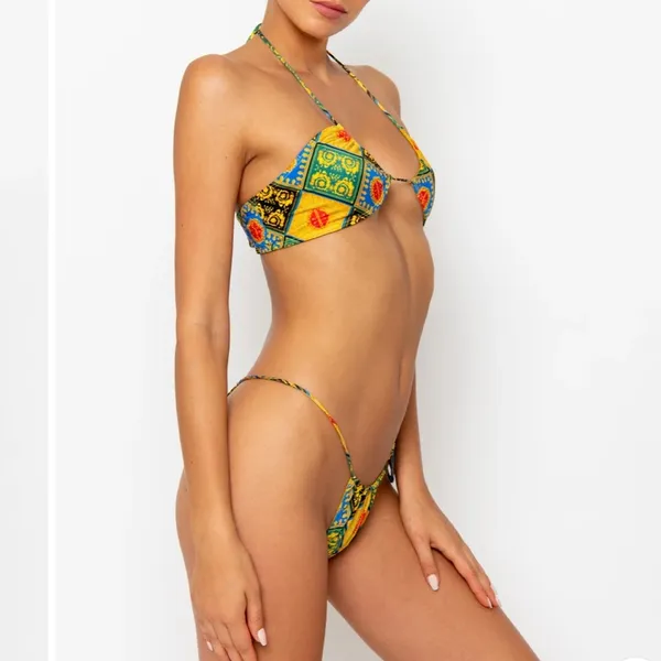 Worn by Kendall Jenner, Rococo Sexy Bikini Green - Image 8
