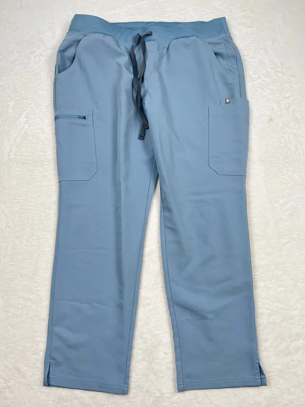 FIGS Dusty Blue Scrub Set Catarina Top Yola Pants XL Petite NWT/NWOT - Image 3