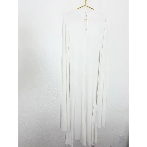 Club L London Divine Timing White Maternity Maxi Dress Cape Sleeves Size 10 - Image 11